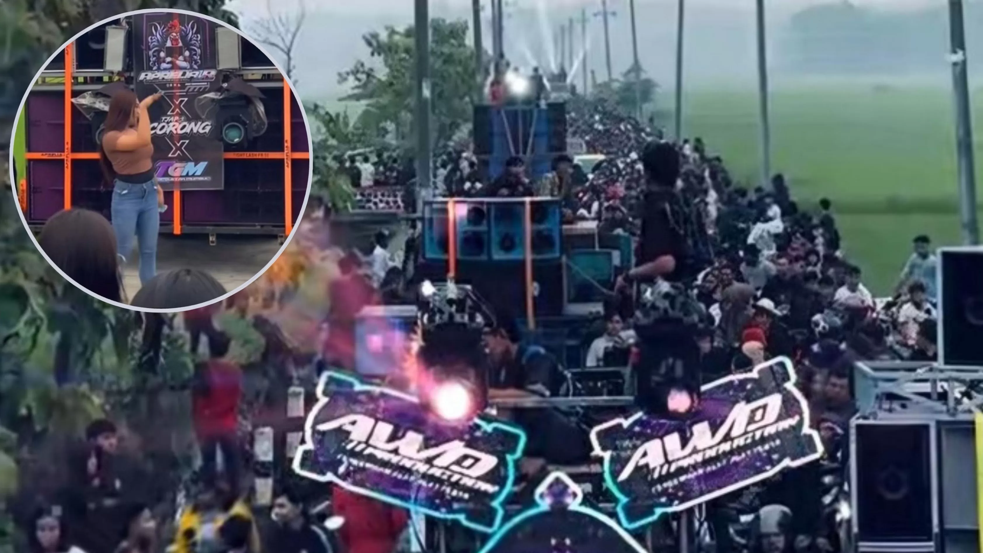 Viral, Sahur Pakai Sound Horeg dengan Penari Seksi di Jombang