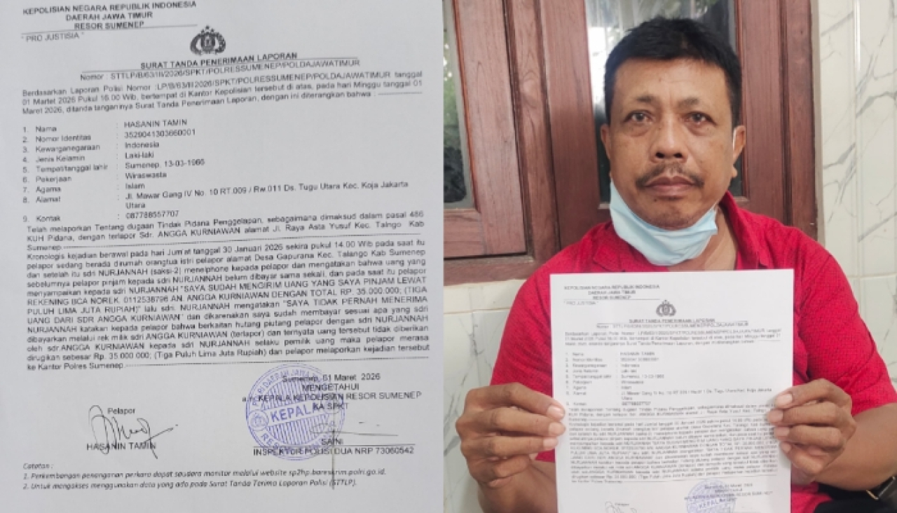 Pria Asal Talango Sumenep Terseret Kasus Penggelapan