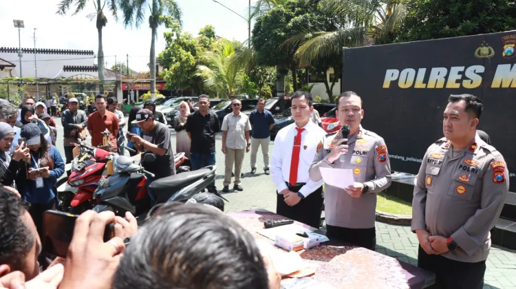 Dalam 10 Hari Polres Malang Ungkap 26 Curanmor dan Amankan 14 Pelaku