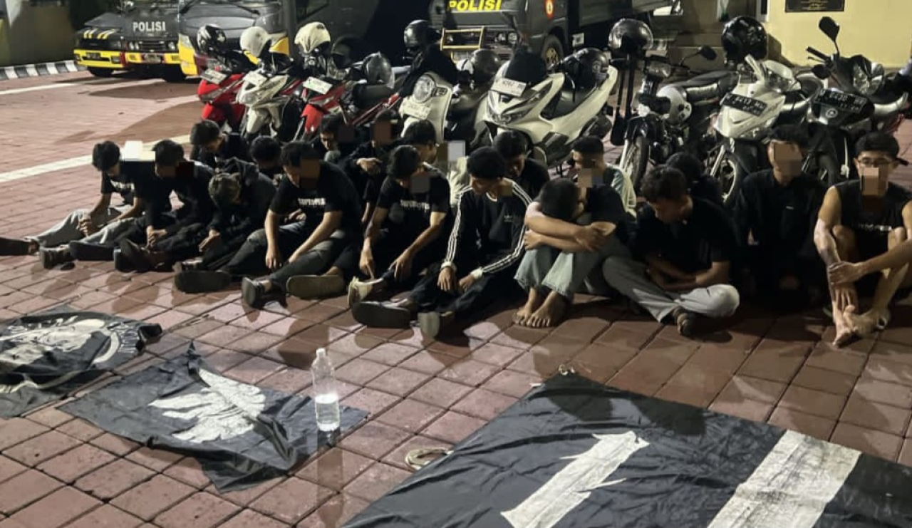 Polisi Amankan 21 Pelajar Konvoi Sahur on the Road di Gresik