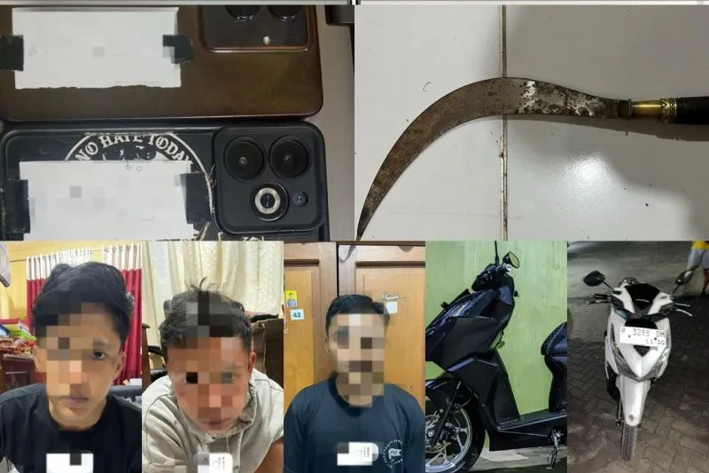 Tiga Begal Motor Diringkus Satreskrim Polres Situbondo