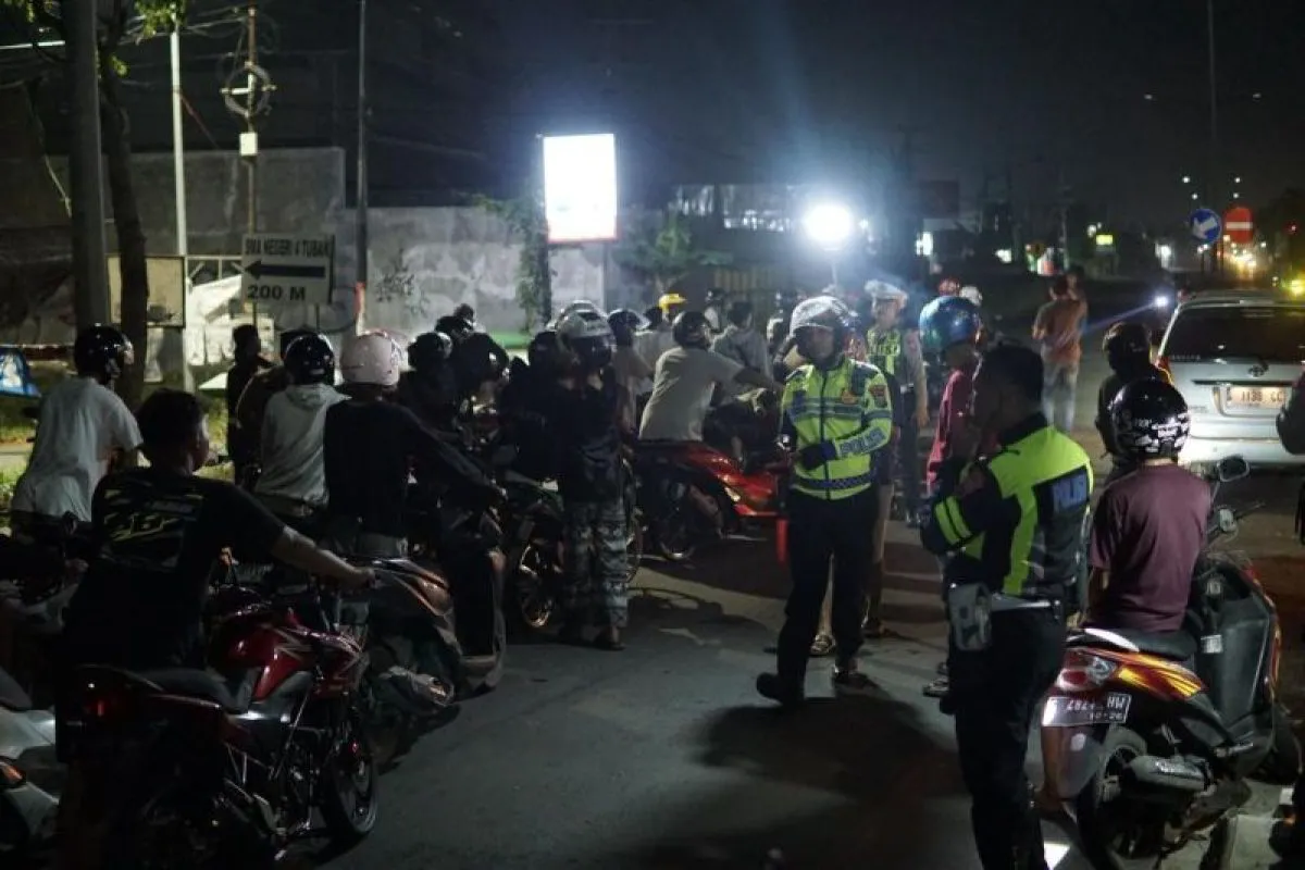 Puluhan Motor Terjaring Razia Balap Liar Polres Tuban