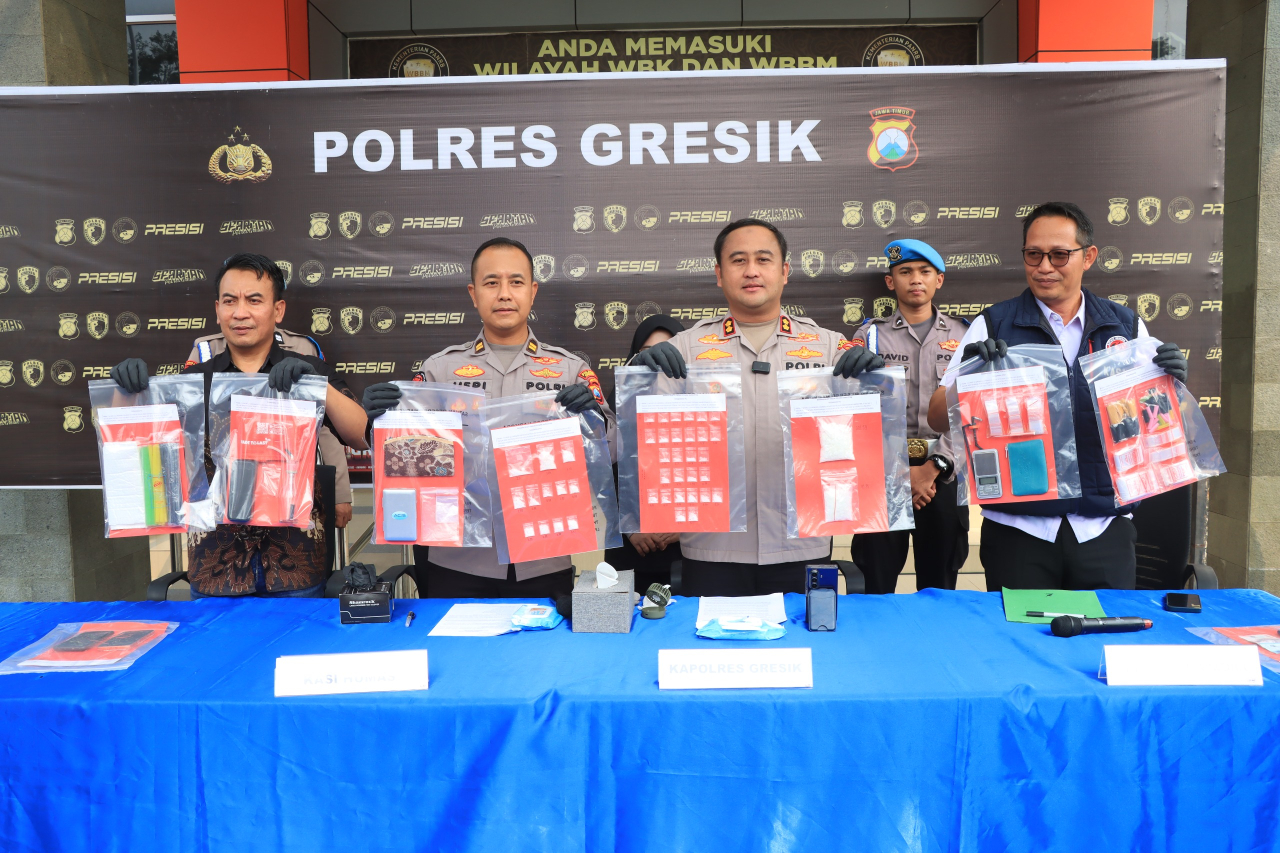 Peredaran Narkoba di Gresik Mengkhawatirkan, 209 Gram Sabu Disita